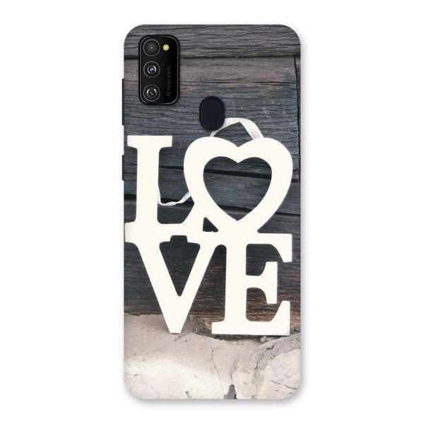 Wood Love Lock Back Case for Galaxy M21