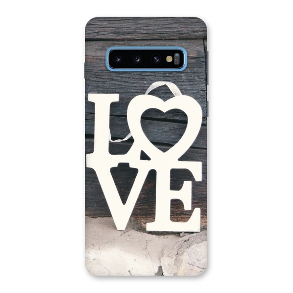 Wood Love Lock Back Case for Galaxy S10