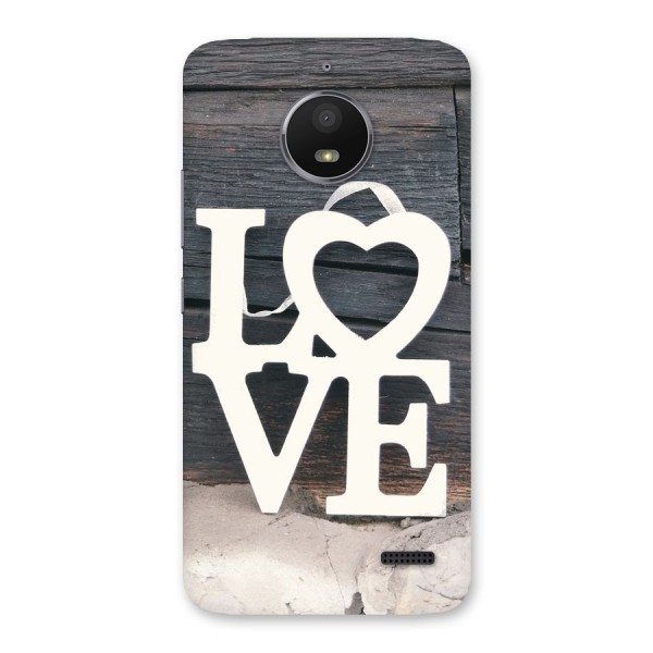 Wood Love Lock Back Case for Moto E4