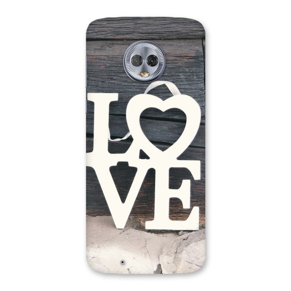 Wood Love Lock Back Case for Moto G6