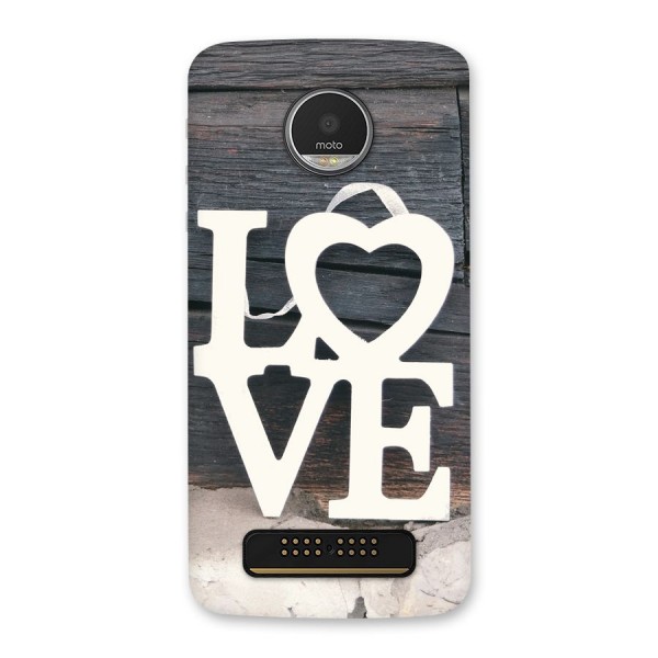 Wood Love Lock Back Case for Moto Z Play