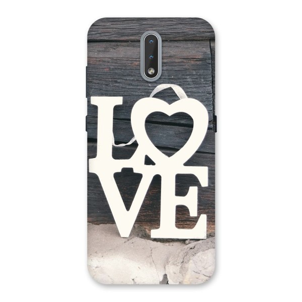 Wood Love Lock Back Case for Nokia 2.3