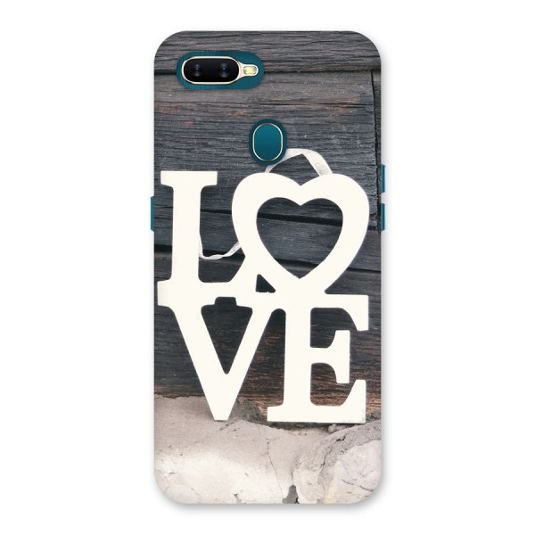 Wood Love Lock Back Case for Oppo A12