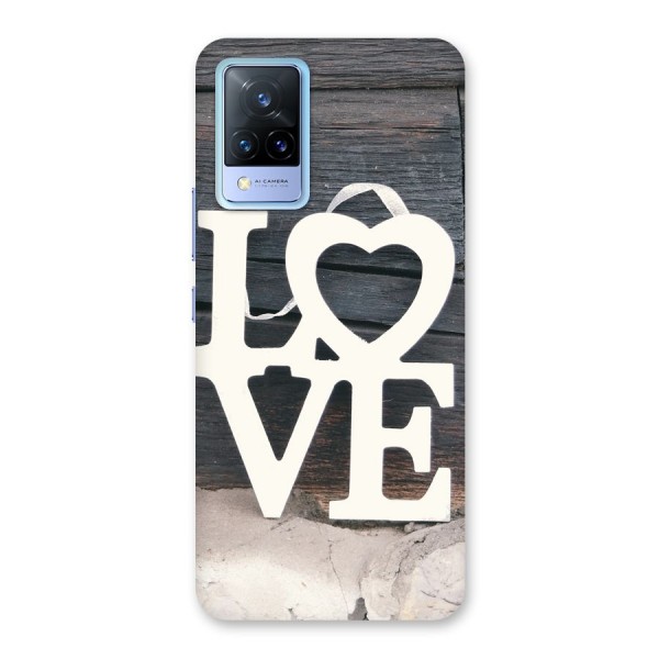 Wood Love Lock Back Case for Vivo V21 5G