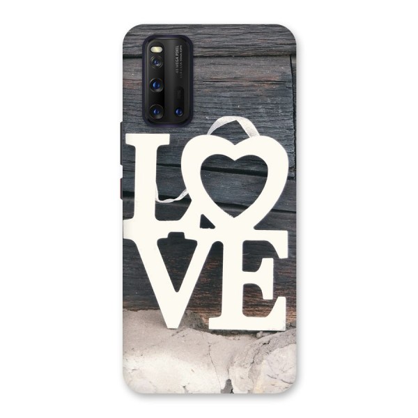 Wood Love Lock Back Case for Vivo iQOO 3