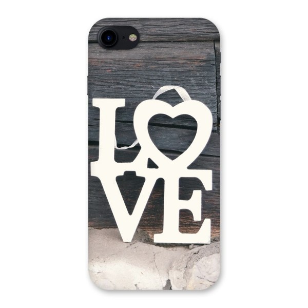 Wood Love Lock Back Case for iPhone SE 2020