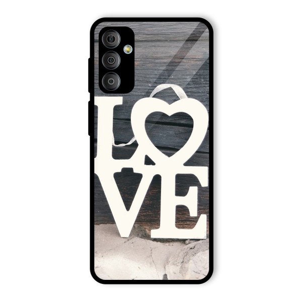 Wood Love Lock Glass Back Case for Galaxy F23