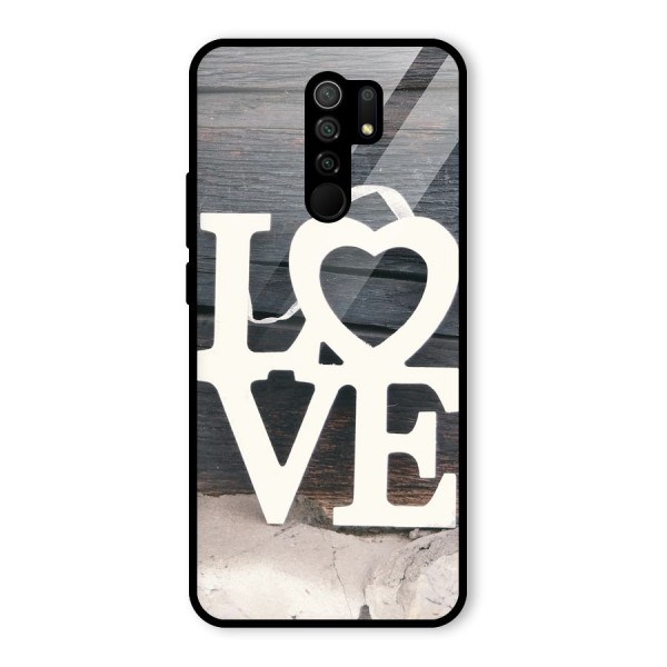 Wood Love Lock Glass Back Case for Poco M2