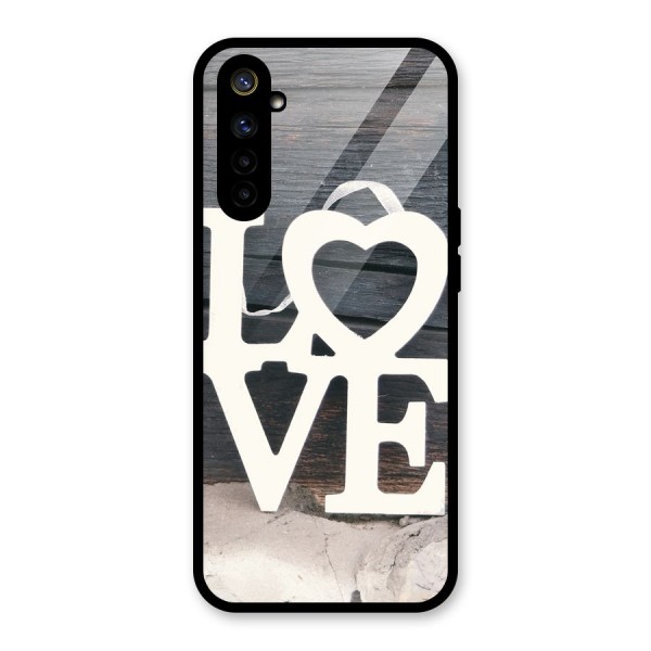 Wood Love Lock Glass Back Case for Realme 6