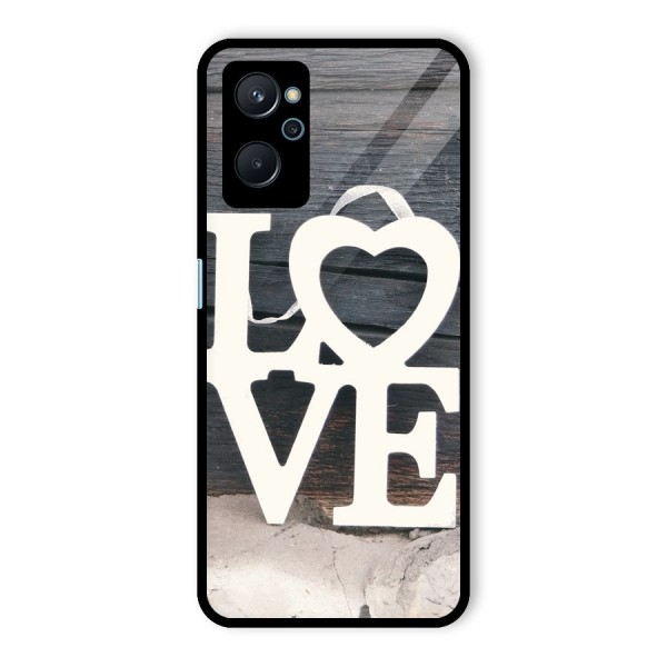 Wood Love Lock Glass Back Case for Realme 9i