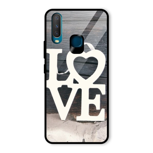 Wood Love Lock Glass Back Case for Vivo Y12