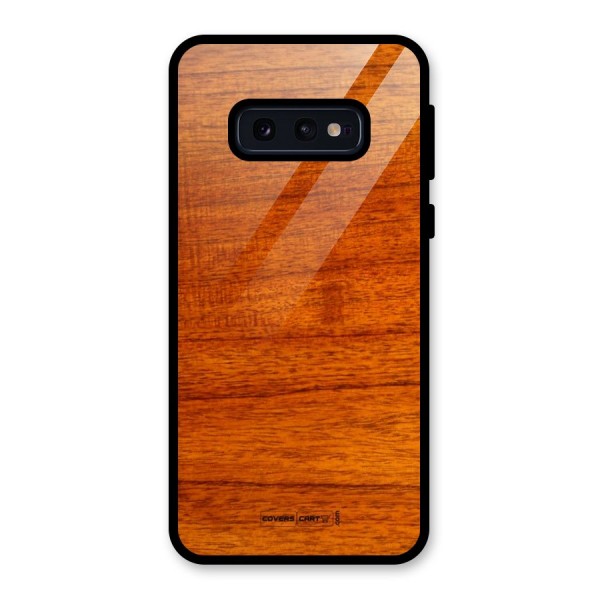 Wood Texture Design Glass Back Case for Galaxy S10e