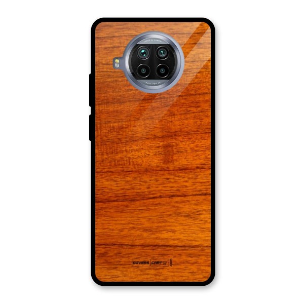 Wood Texture Design Glass Back Case for Mi 10i