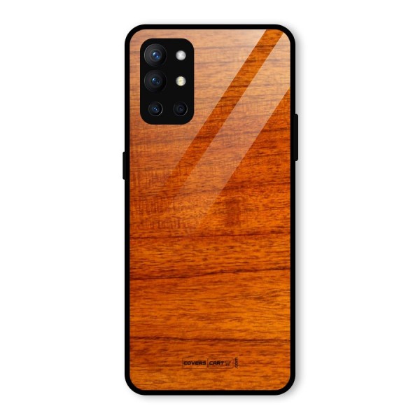 Wood Texture Design Glass Back Case for OnePlus 9R