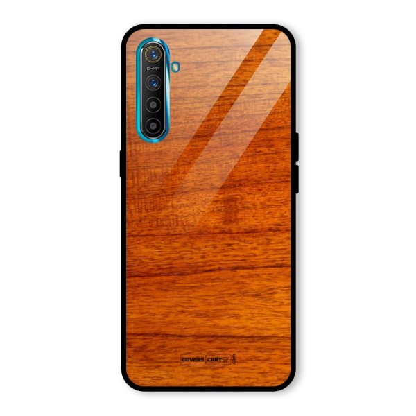 Wood Texture Design Glass Back Case for Realme XT