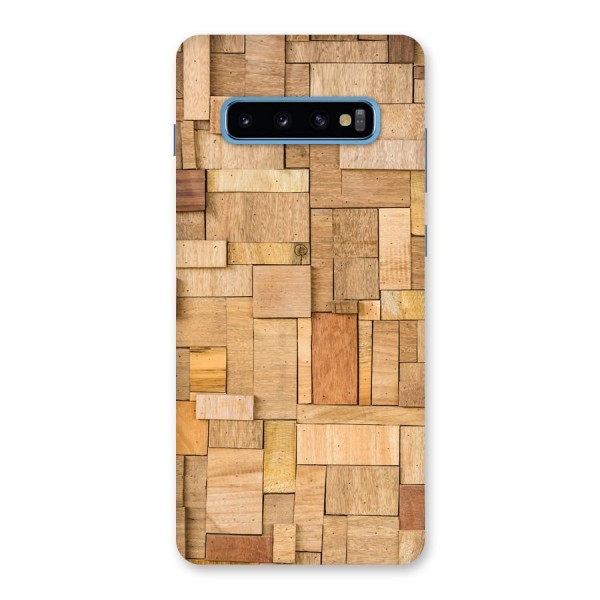 Wooden Blocks Back Case for Galaxy S10 Plus