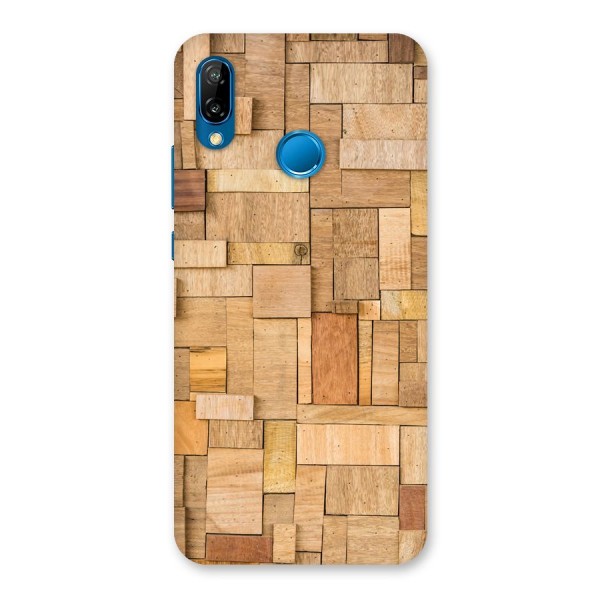 Wooden Blocks Back Case for Huawei P20 Lite