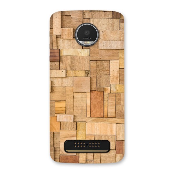 Wooden Blocks Back Case for Moto Z Play