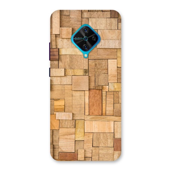 Wooden Blocks Back Case for Vivo S1 Pro