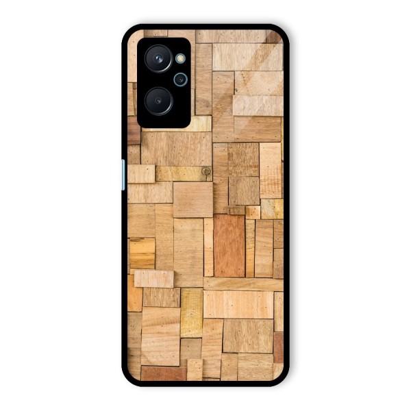 Wooden Blocks Glass Back Case for Realme 9i