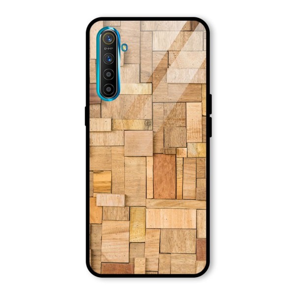 Wooden Blocks Glass Back Case for Realme XT