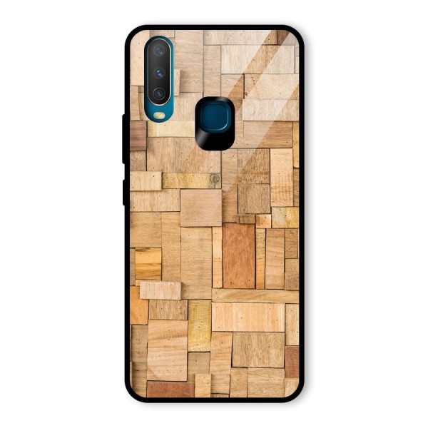 Wooden Blocks Glass Back Case for Vivo Y15