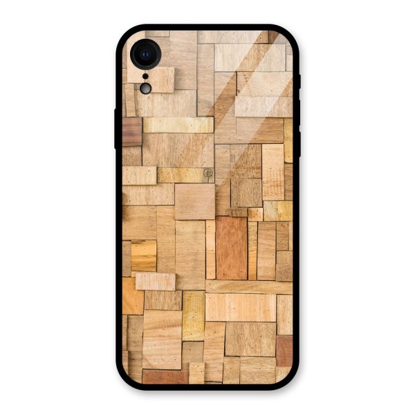 Wooden Blocks Glass Back Case for XR