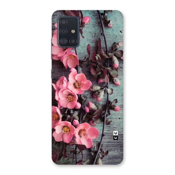 Wooden Floral Pink Back Case for Galaxy A51