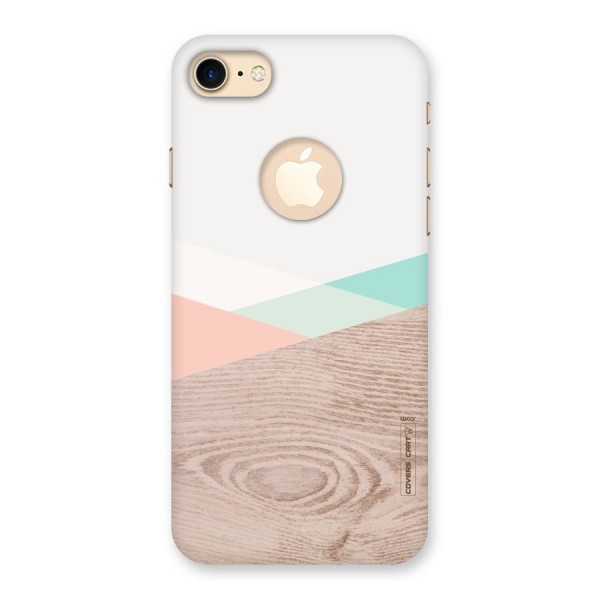 Wooden Fusion Back Case for iPhone 8 Logo Cut