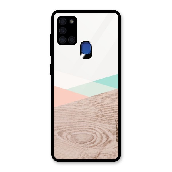 Wooden Fusion Glass Back Case for Galaxy A21s