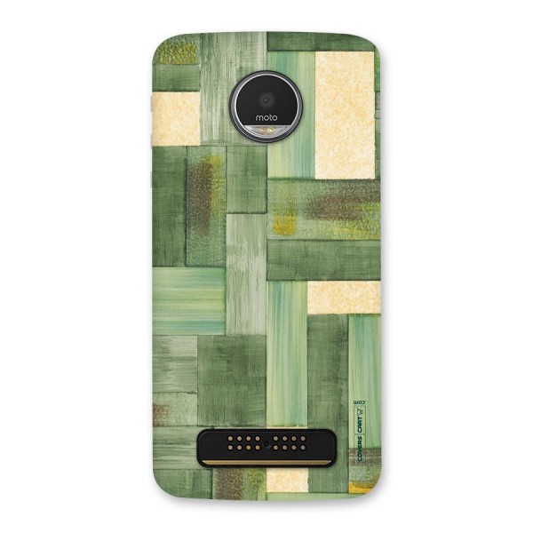 Wooden Green Texture Back Case for Moto Z Play