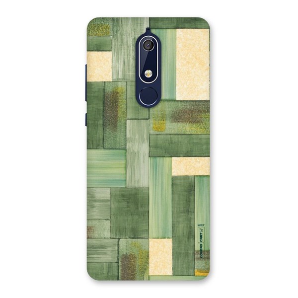 Wooden Green Texture Back Case for Nokia 5.1