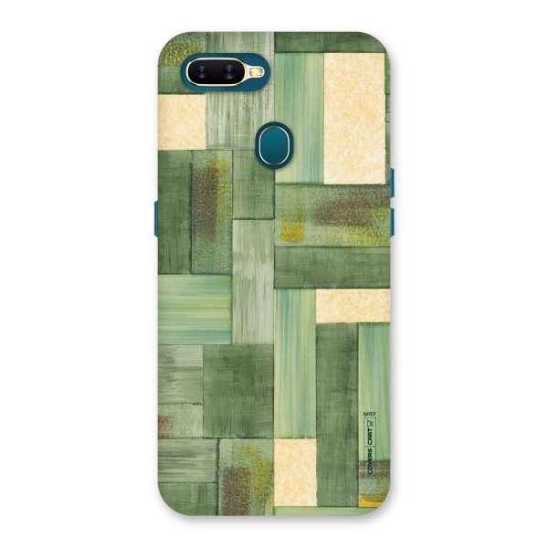 Wooden Green Texture Back Case for Oppo A12