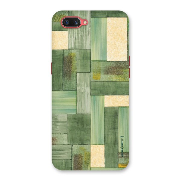 Wooden Green Texture Back Case for Oppo A3s