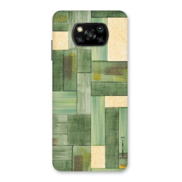 Wooden Green Texture Back Case for Poco X3