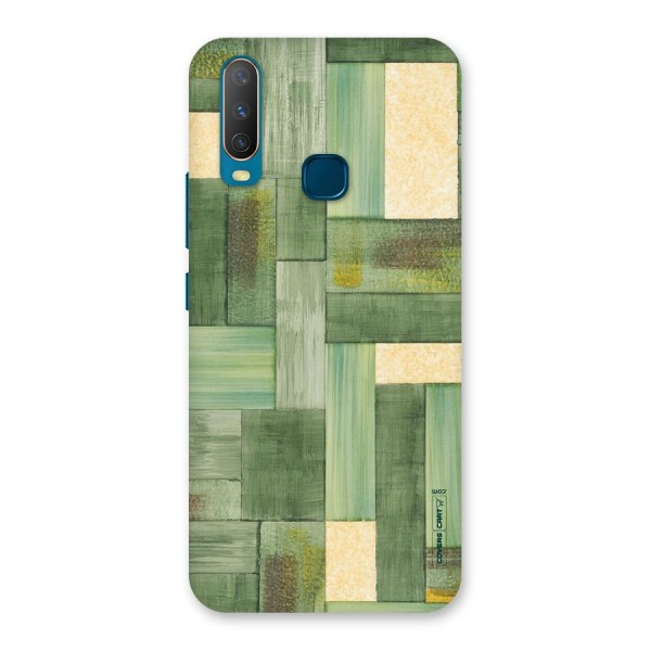 Wooden Green Texture Back Case for Vivo Y12