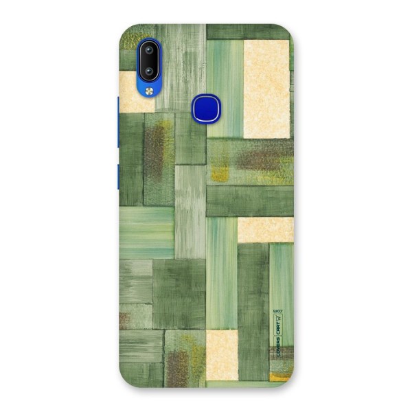 Wooden Green Texture Back Case for Vivo Y91