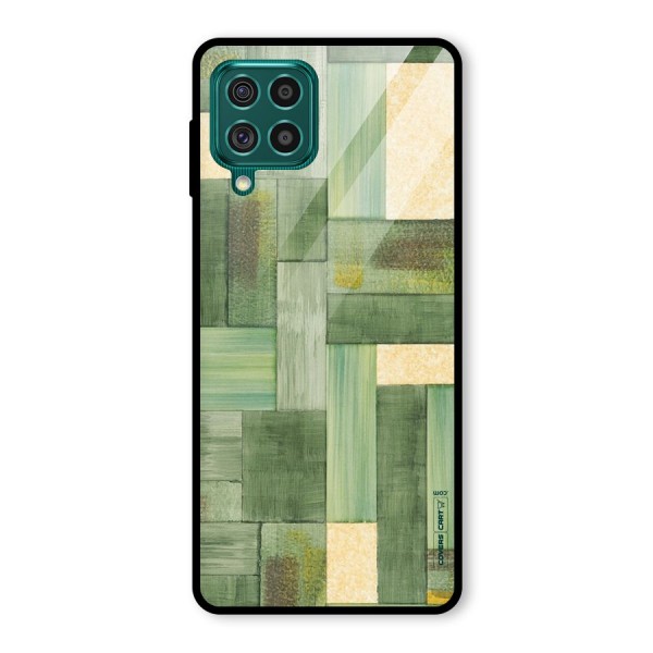 Wooden Green Texture Glass Back Case for Galaxy F62