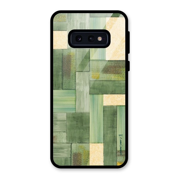 Wooden Green Texture Glass Back Case for Galaxy S10e