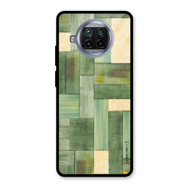 Wooden Green Texture Glass Back Case for Mi 10i