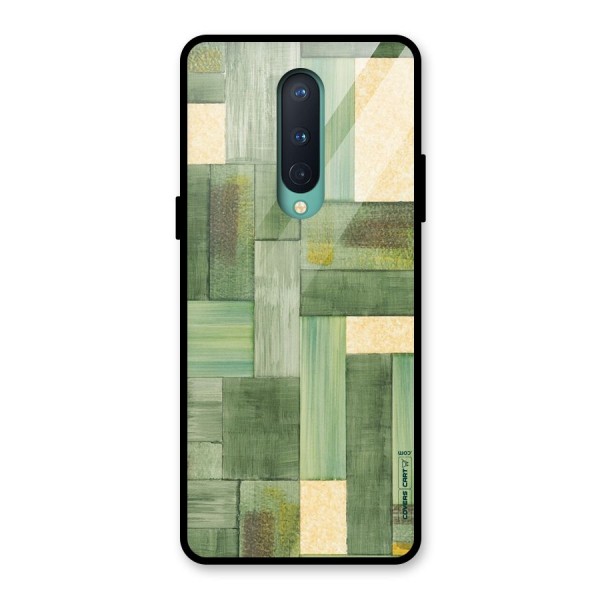 Wooden Green Texture Glass Back Case for OnePlus 8