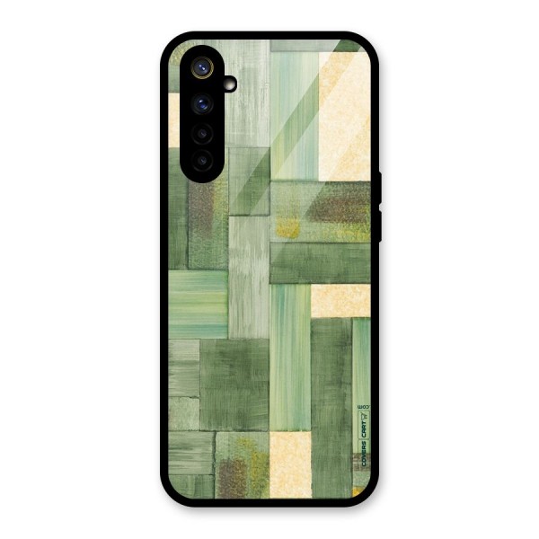 Wooden Green Texture Glass Back Case for Realme 6i