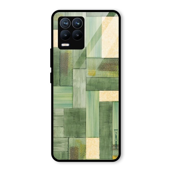 Wooden Green Texture Glass Back Case for Realme 8