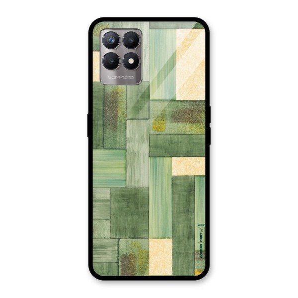 Wooden Green Texture Glass Back Case for Realme 8i