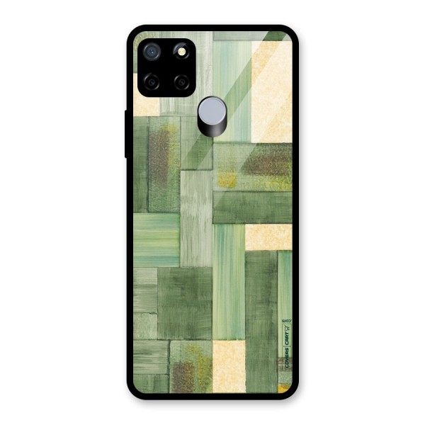 Wooden Green Texture Glass Back Case for Realme C15