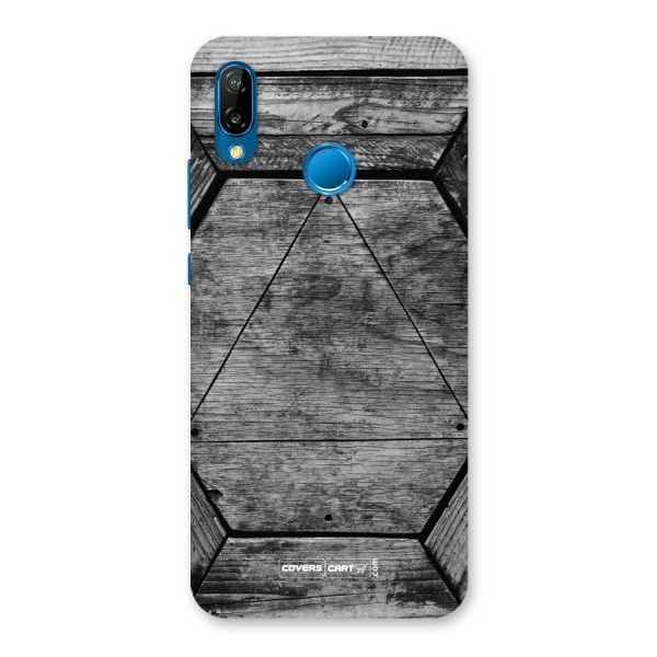 Wooden Hexagon Back Case for Huawei P20 Lite