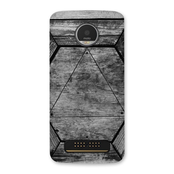 Wooden Hexagon Back Case for Moto Z Play