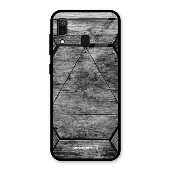 Wooden Hexagon Glass Back Case for Galaxy A30