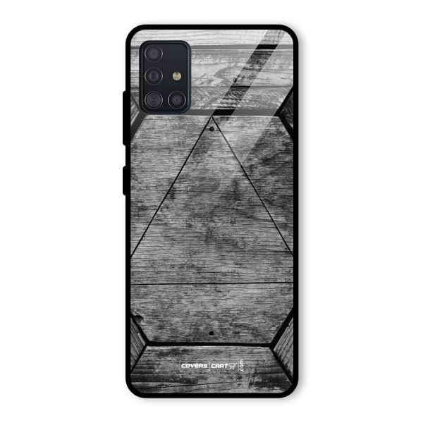 Wooden Hexagon Glass Back Case for Galaxy A51