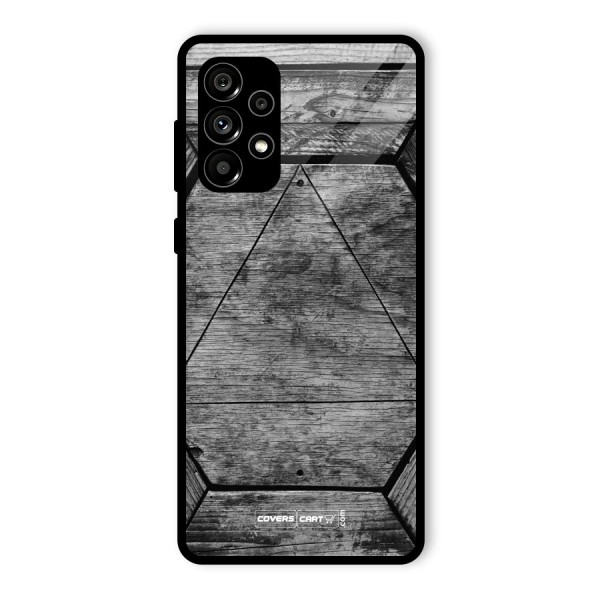 Wooden Hexagon Glass Back Case for Galaxy A73 5G